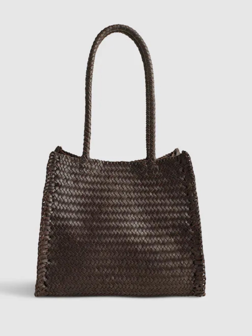 Madewell The Lexington Tote Woven Dark Brown Tote Bag coffee bean large - Picture 13 of 13